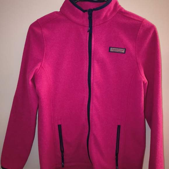 Vineyard Vines Hot Pink Zip-Up Jacket - Picture 1 of 3